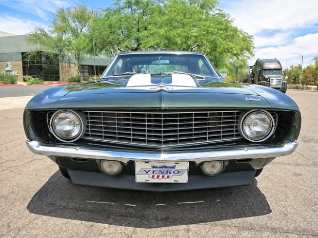 1969 Chevrolet Camaro Yenko   1 of 171 4spd Yenko Cars built in 1969. Engine: L72 427ci 450hp. M21 factory four speed transmission. Fathom Green. Posi Rear End. Bucket Seats. Power Disc Brakes. Cowl Hood. Rally Wheels. Dual Exhaust. Front and Rear Spoilers. Vinyl Black Top. Documented by COPO connection and in the Supercar registry. 1 of 100 COPO cars ordered by Don Yenko on 11.11.68.45645