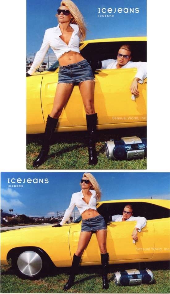 PAMELA ANDERSON With Dodge Charger