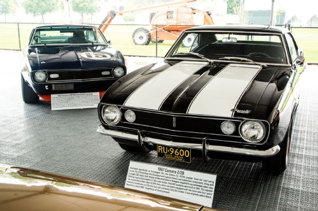 1967 PenskeSunoco racing car and 1967 Chevrolet Camaro Z28