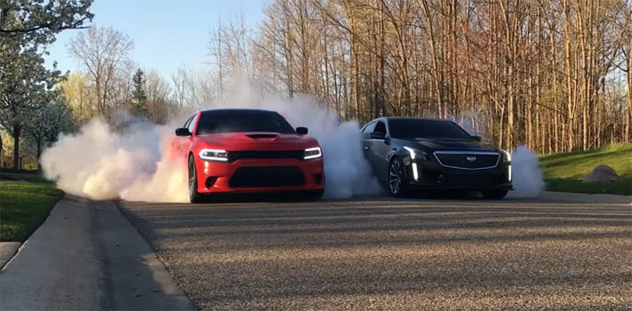 Hellcat Vs Ctsv dodge charger hellcat vs cadillac cts v burnout challenge Hellcat Vs Ctsv dodge charger hellcat vs cadillac cts v burnout challenge