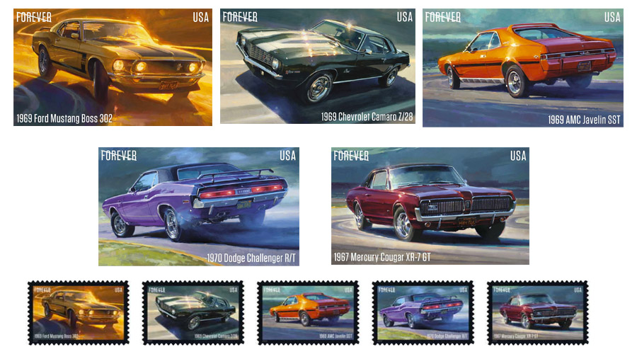 US Postal Service's Newest Stamps Celebrate the American Muscle